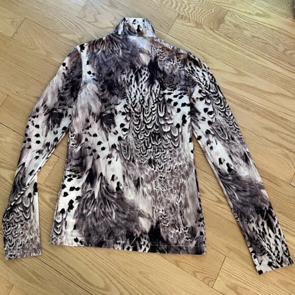 Golfino Leopard Golf Quarter zip jacket athletic US 4 - Picture 4 of 9